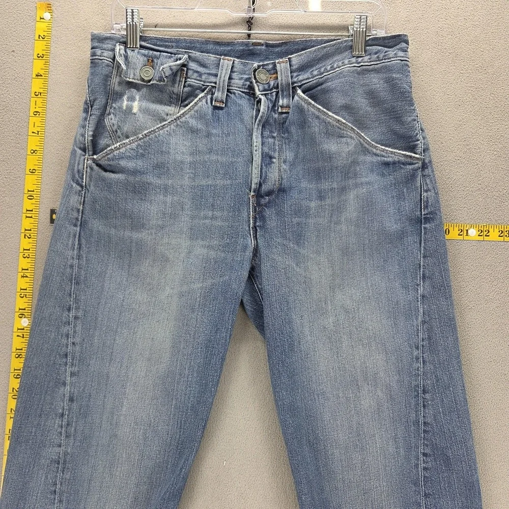VTG Levis Engineered Jeans Mens Blue Twisted Flap Pockets Button Fly Fits 30x26